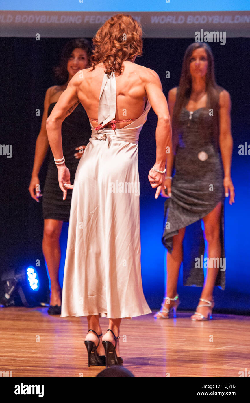 Muscular Woman In Dress Muscle Fbb Long Dresses Evening Netherlands  Maastricht Hi-res Stock Photography And