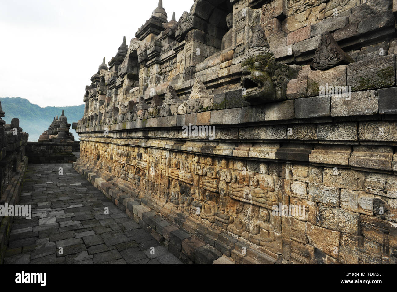 Buddhist temple of Borobudur on Java UNESCO world heritage Stock Photo ...