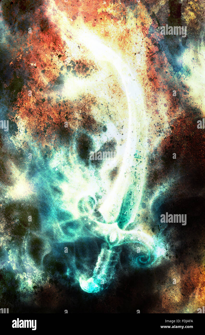 Fire sword tattoo illustration hi-res stock photography and images - Alamy