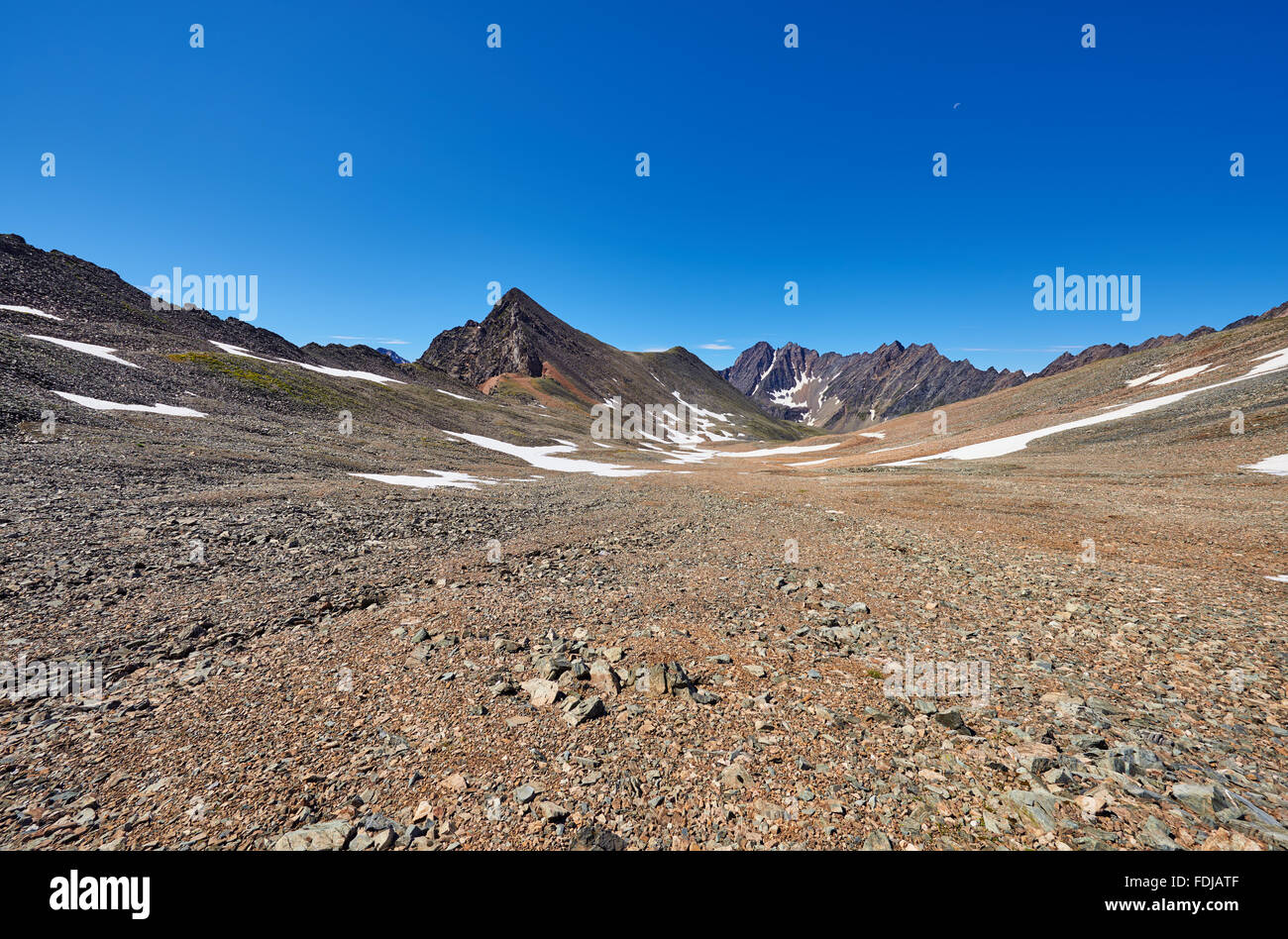 Stone Desert high plateau in eastern Siberia. Sayan mountains . Russia Stock Photo