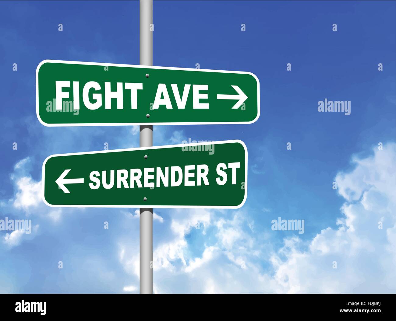 Fight or Surrender Choice (Vector) Stock Vector