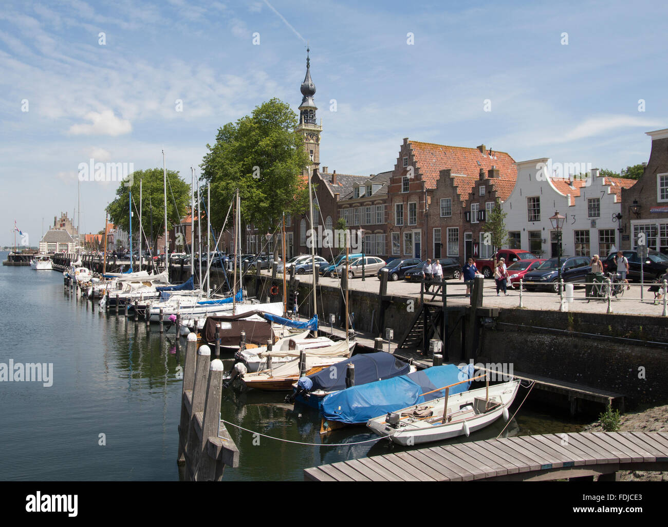Marina at Veere, Zeeland, Netherlands Stock Photo