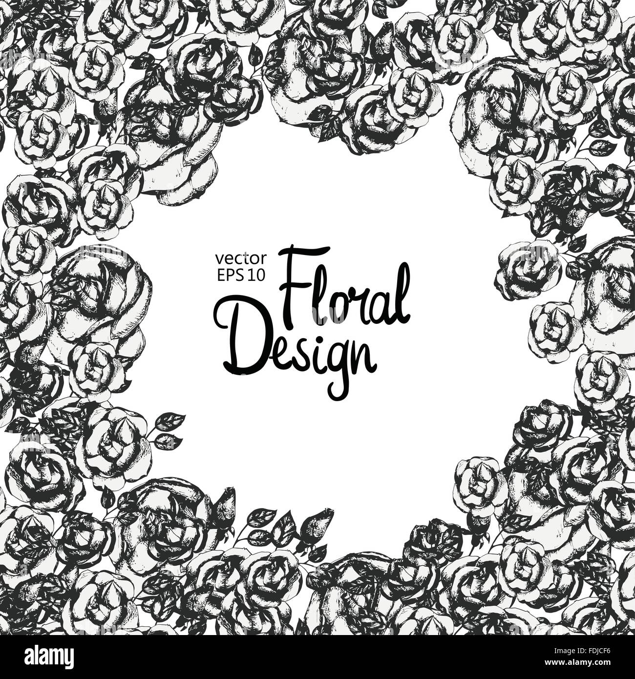 Vintage floral vector frame Stock Vector Image & Art - Alamy