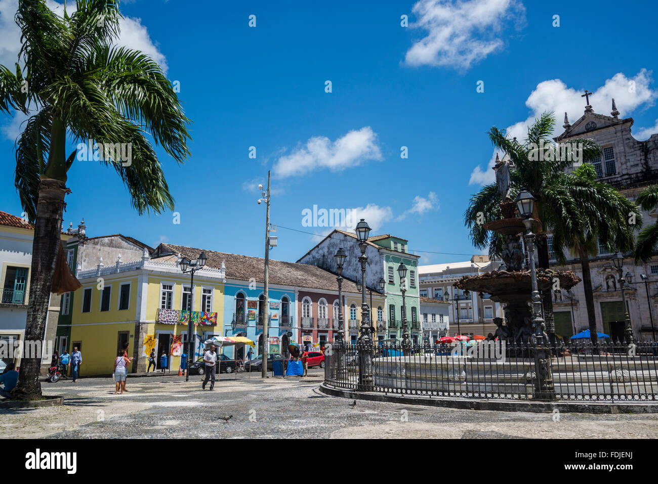 Largo Terreiro de Jesus, Salvador, Bahia, Brazil Stock Photo