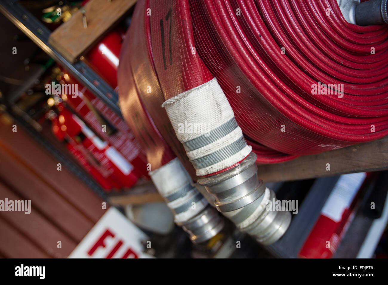 firefighting hoses Stock Photo Alamy