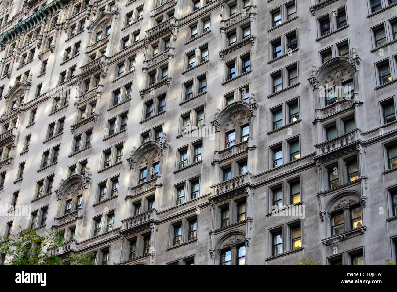 New York City, USA, facade of an old building in Lower Manhattan Stock ...