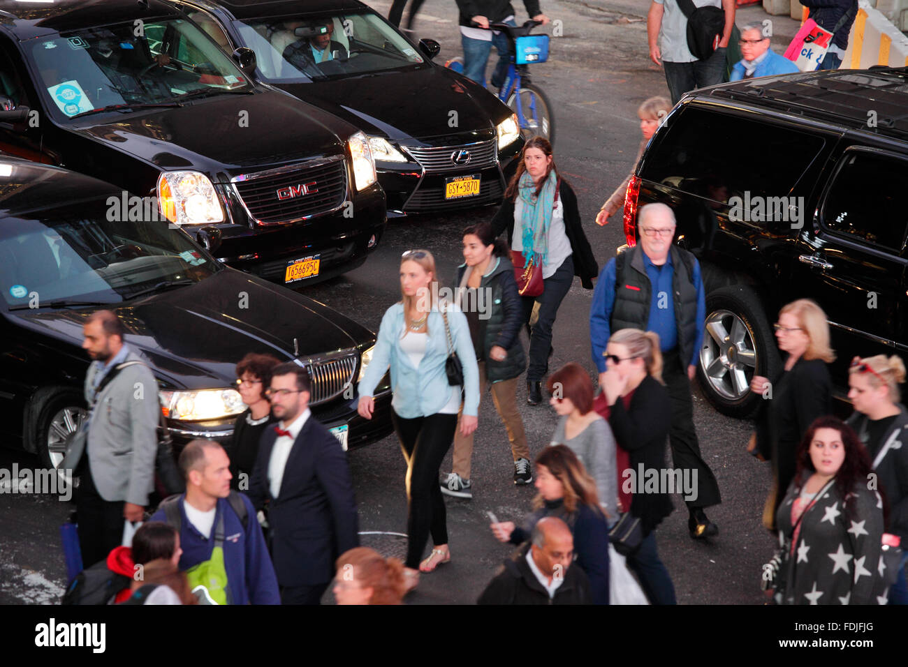 New York, USA, Jam at Times Square in Manhattan Stock Photo Alamy