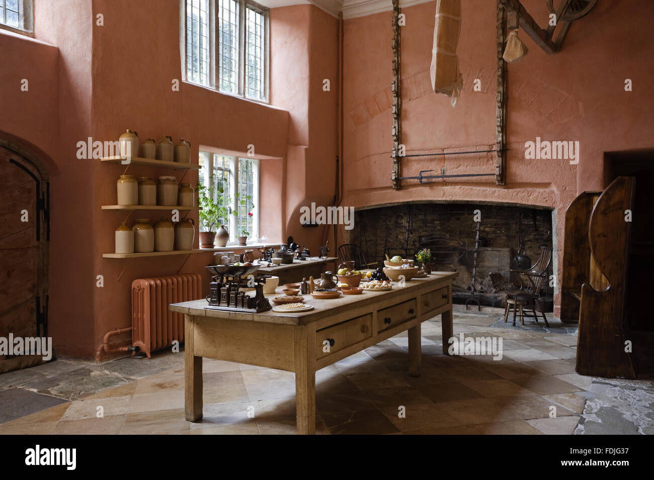 The sixteenth century kitchen built by Sir Richard Grenville at