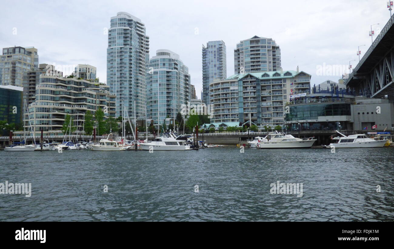 Vancouver from Granville Island Stock Photo