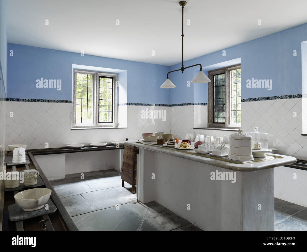 The Dairy at Lanhydrock, Cornwall. This room was designed with