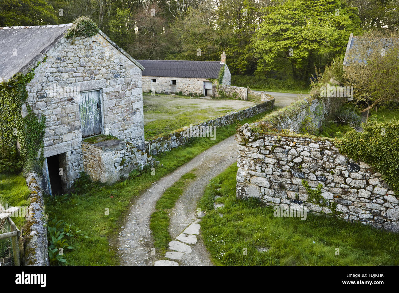 Farm buildings on the Godolphin Estate, Helston, Cornwall Stock Photo