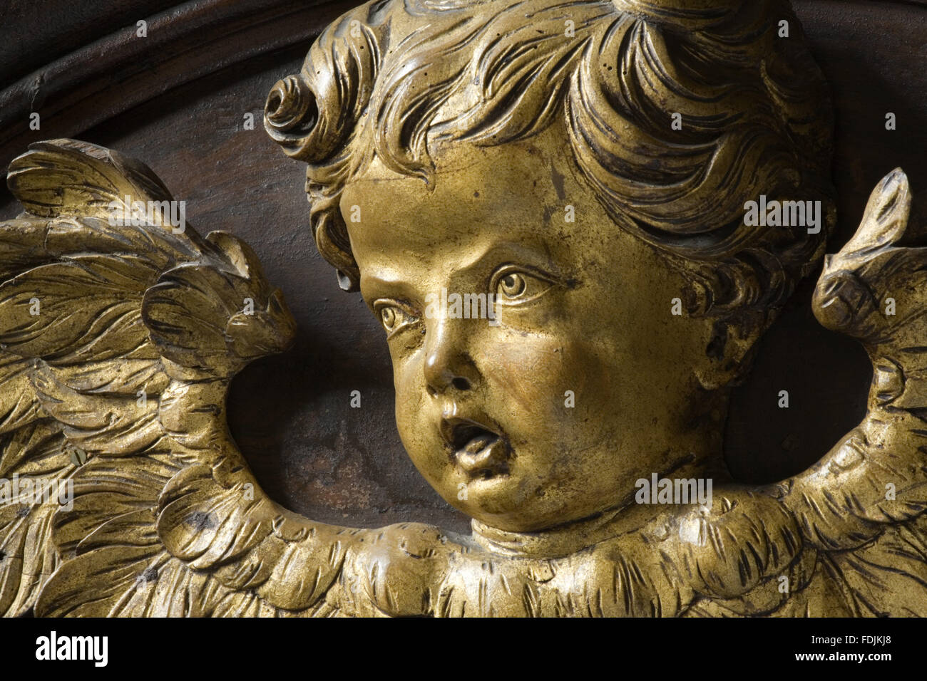 Carved wooden angel hi-res stock photography and images - Alamy