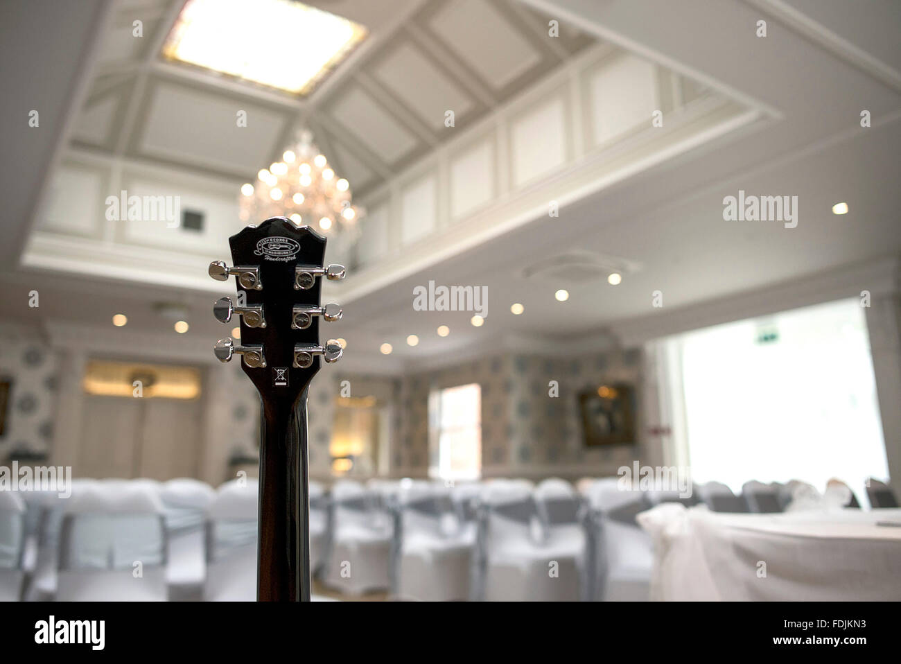 Guitar Decoration at Wedding Ceremony Venue Stock Photo Alamy