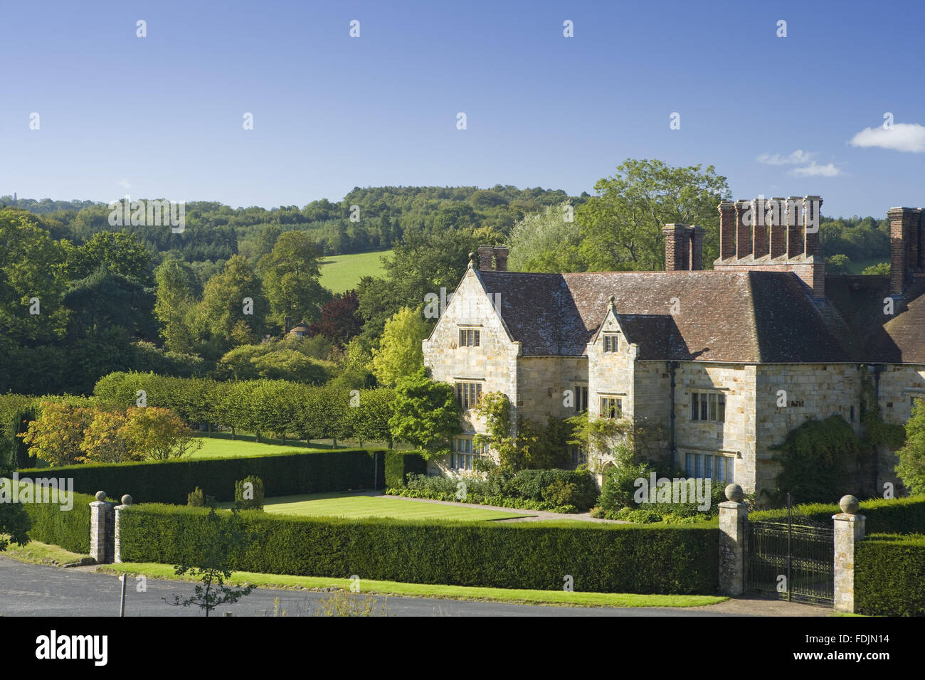 Bateman's, the Jacobean house that was the home of Rudyard Kipling from 1902 to 1936, set in its garden in the countryside at Burwash, East Sussex. Stock Photo