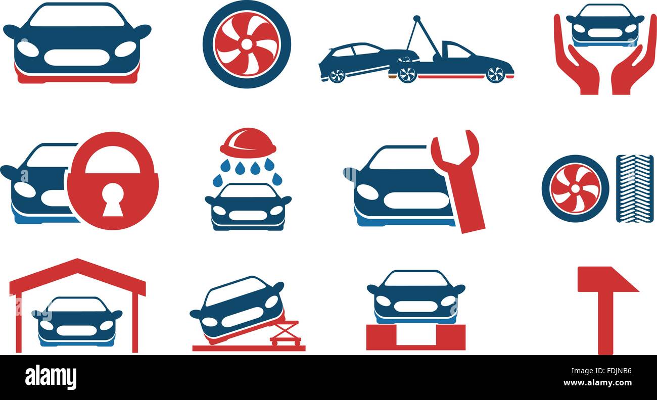 Car service maintenance icon set Stock Vector Image & Art - Alamy