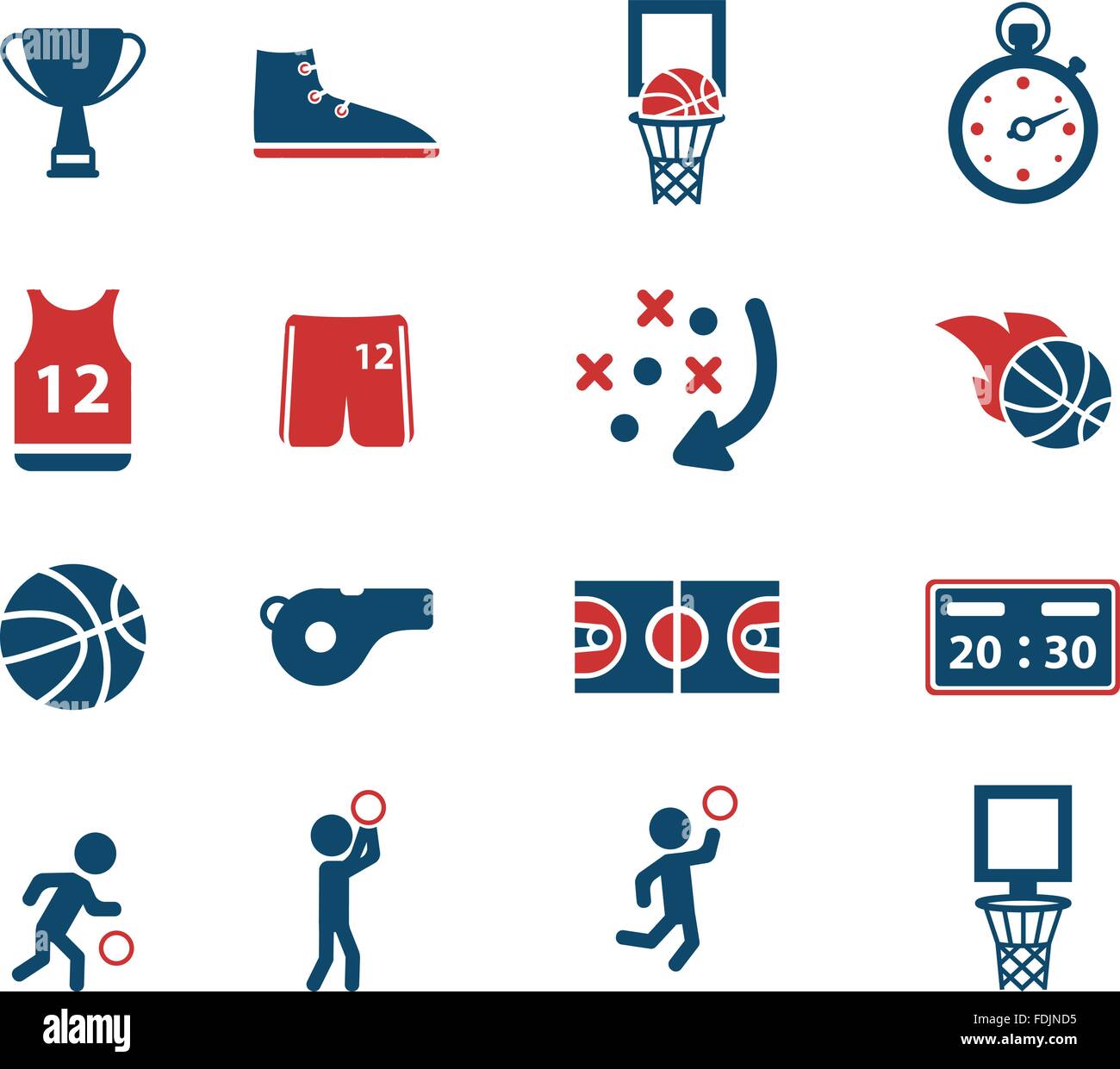 Basketball simply icons Stock Vector Image & Art - Alamy