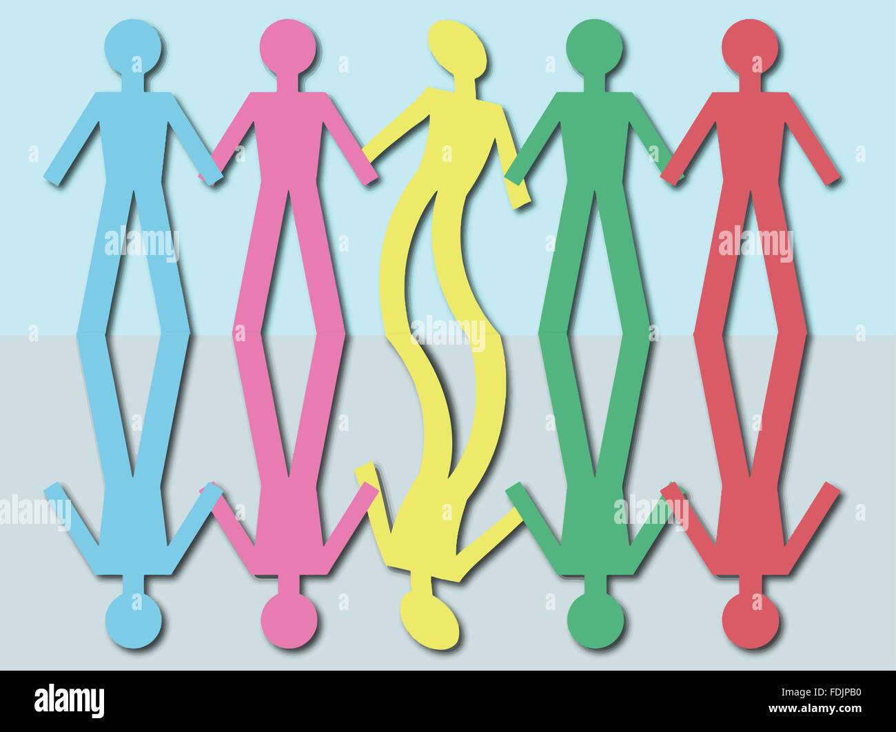 Reluctant, wavering, or unwilling participant Stock Vector