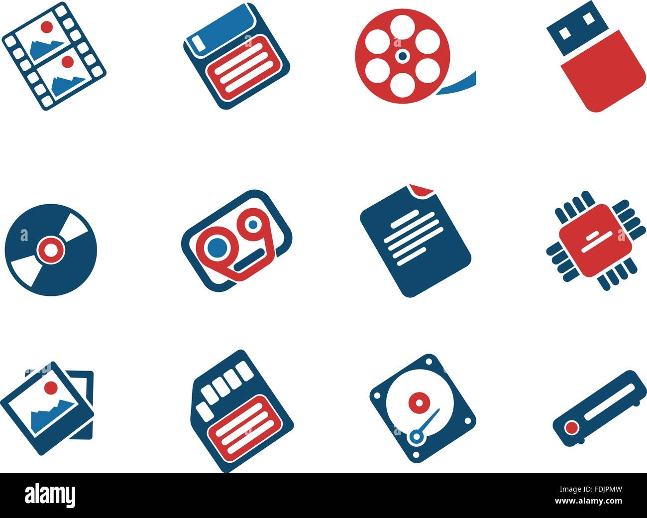 information carriers icons Stock Vector