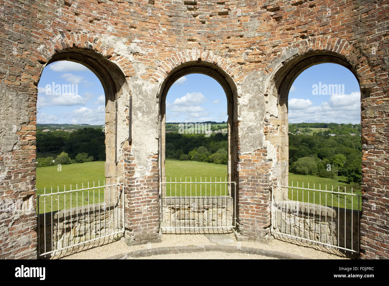View from the Orangery over the landscape at Gibside, Newcastle upon Tyne. Stock Photo