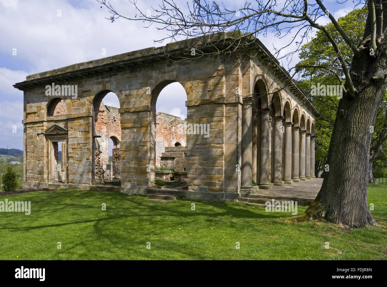 The Orangery, which was begun in 1772 to a design attributed to James Paine, at Gibside, Newcastle upon Tyne. George Bowes inherited the estate in 1722 and landscaped the grounds and created buildings around Gibside Hall. Stock Photo