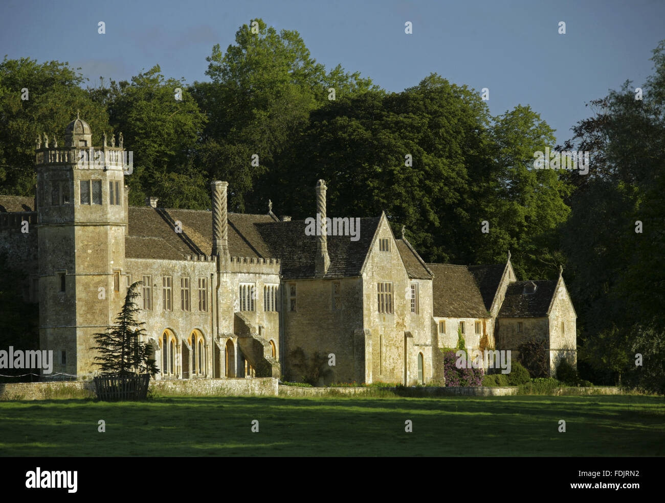 Lacock Abbey, near Chippenham, Wiltshire, with Sharington's Tower to ...