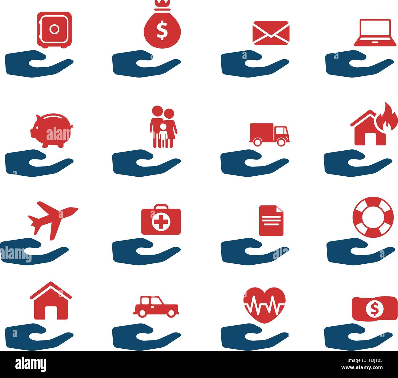 Insurance simply icons Stock Vector Image & Art - Alamy