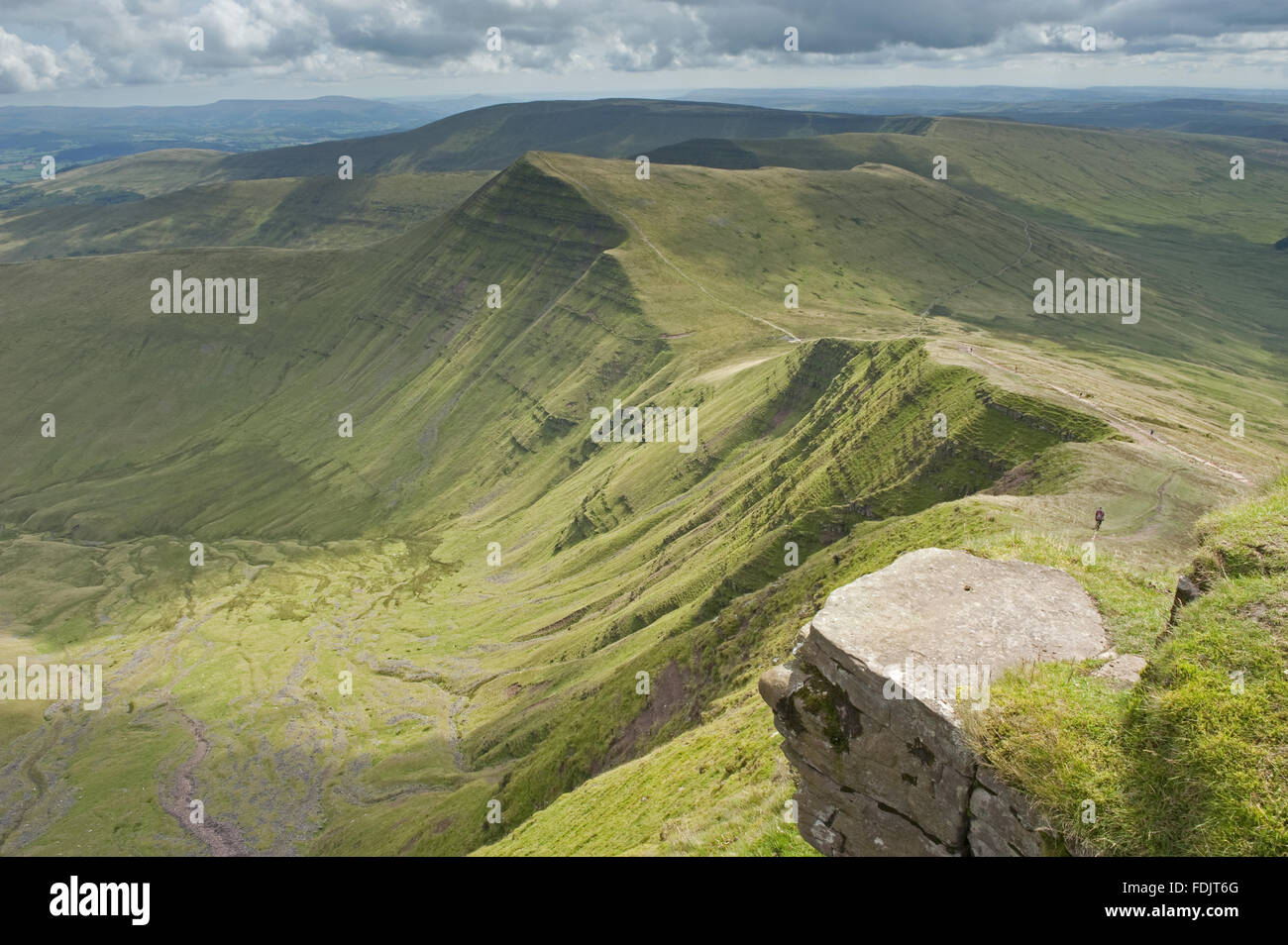 View in the Brecon Beacons National Park, South Wales. Stock Photo