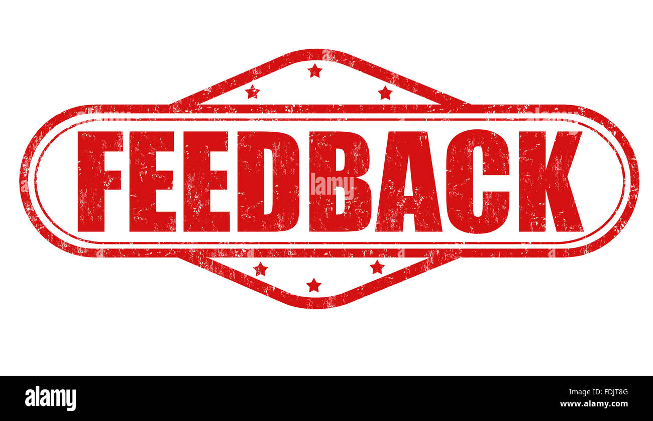 Feedback grunge rubber stamp on white background Stock Photo