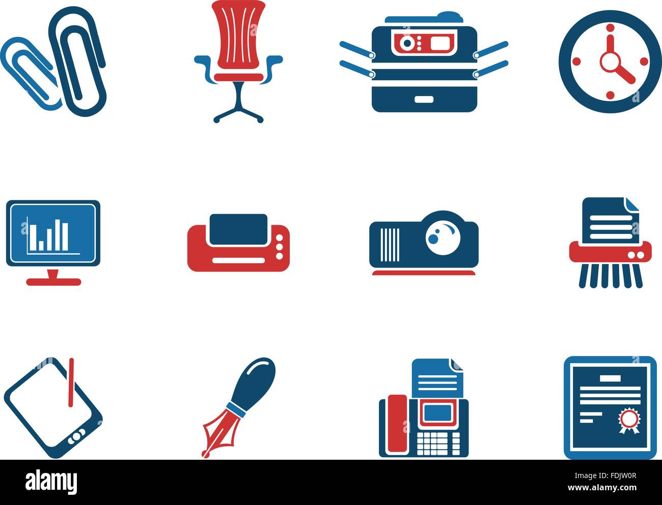 Office simply icons Stock Vector Image & Art - Alamy