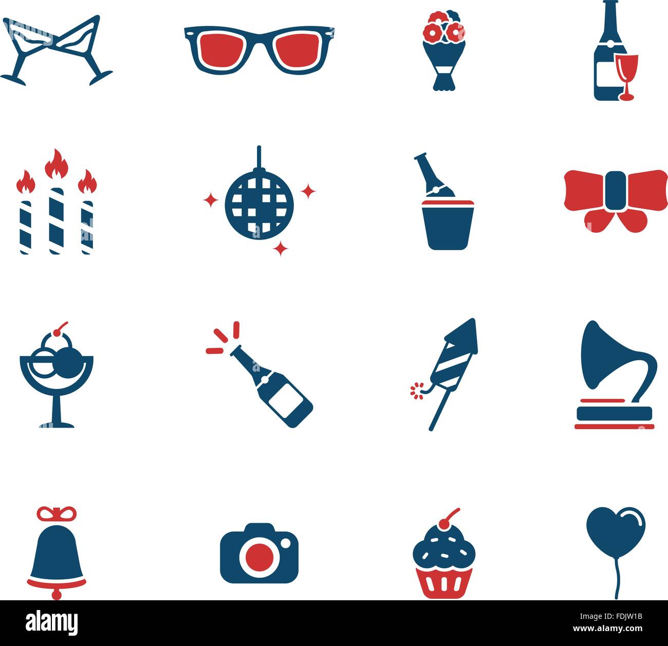 Party simply icons Stock Vector Image & Art - Alamy