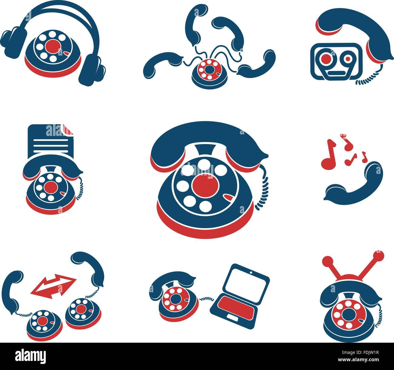 Telephone modem retro Stock Vector Images - Alamy
