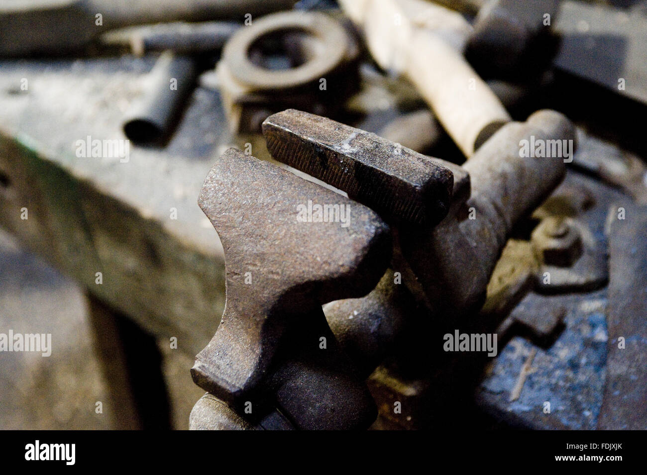 Old tools and equipment at Patterson's Spade Mill, Co. Antrim, Northern