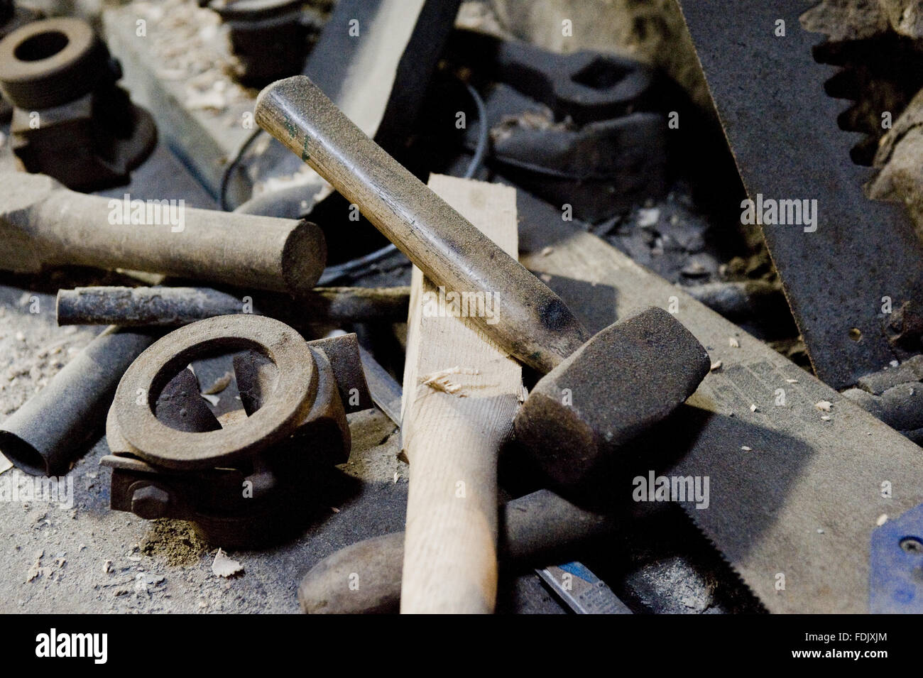 Old tools and equipment at Patterson's Spade Mill, Co. Antrim, Northern