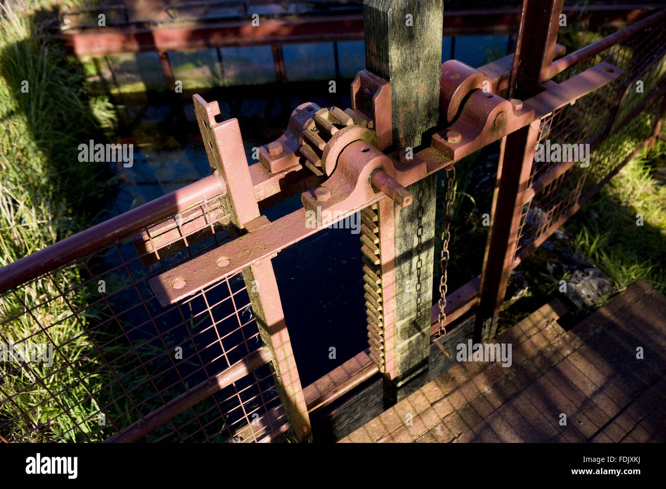 Exterior machinery at Patterson's Spade Mill, Co. Antrim, Northern ...