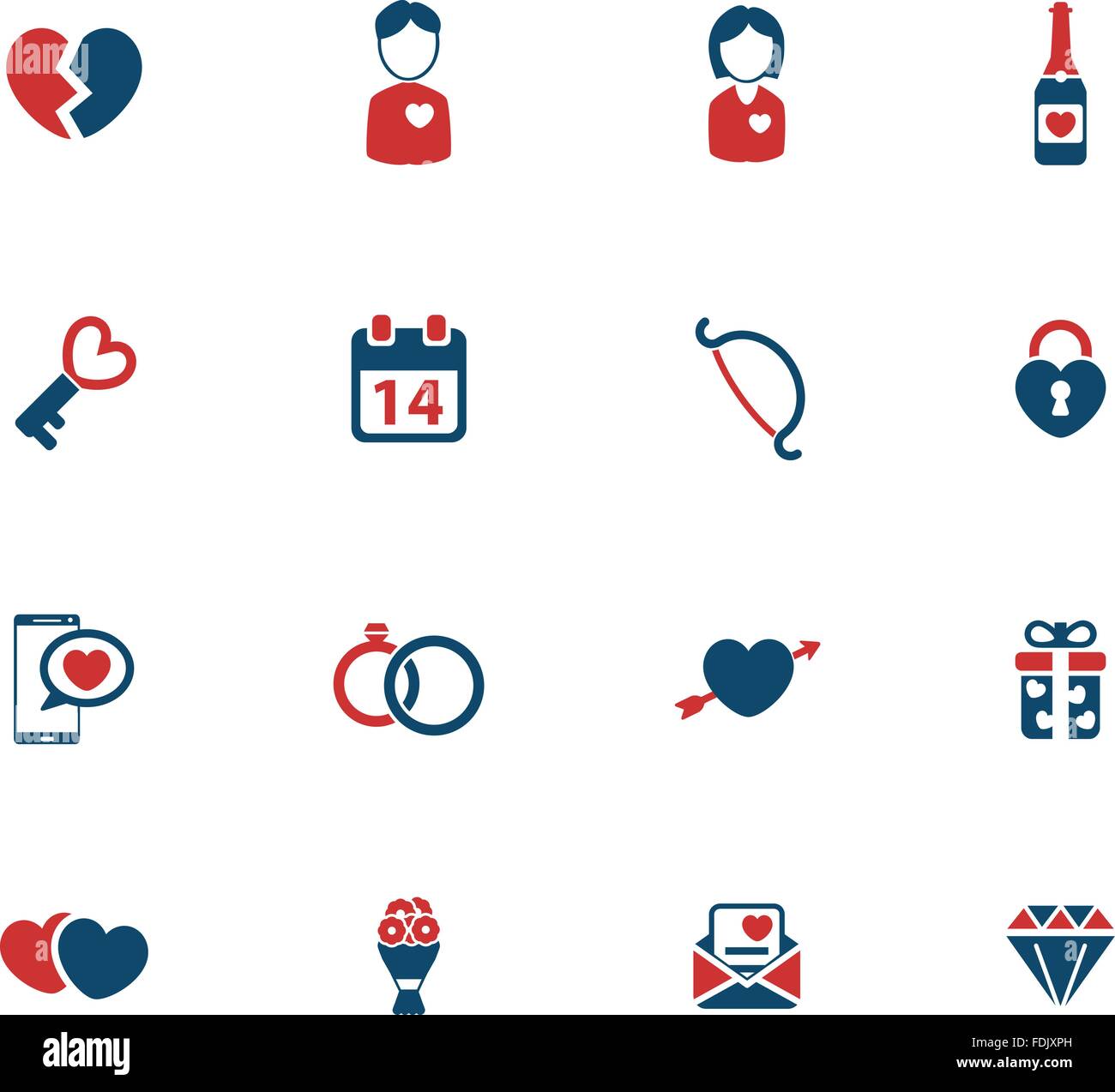 Valentines day simply icons Stock Vector Image & Art - Alamy