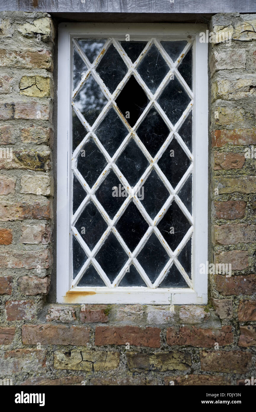 lattice window in one of the victorian estate buildings at florence