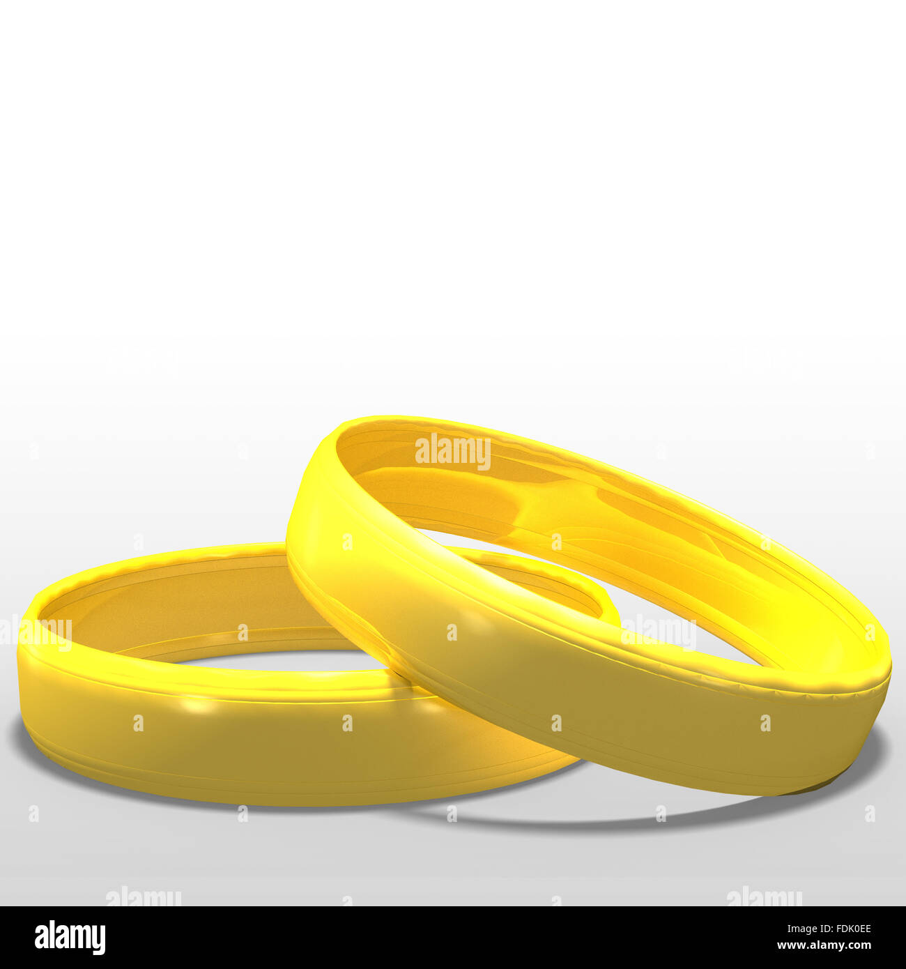 illustration of two gold engagement ring Stock Photo Alamy