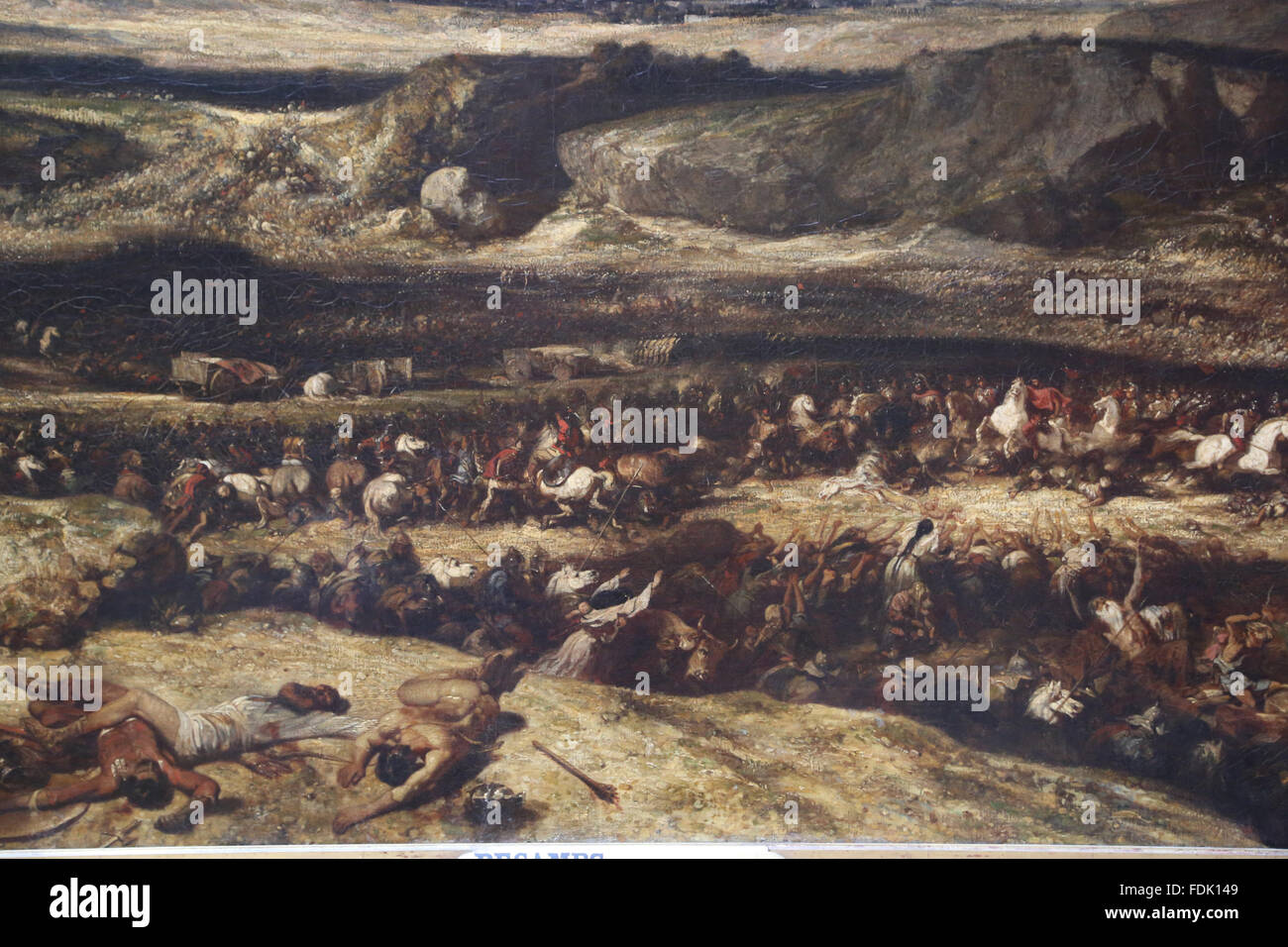 The Defeat of the Cimbri, circa 1833. By Alexandre-Gabriel Decamps (1803-1860). Roman general Gaius Marius defeats the Cimbri. Stock Photo