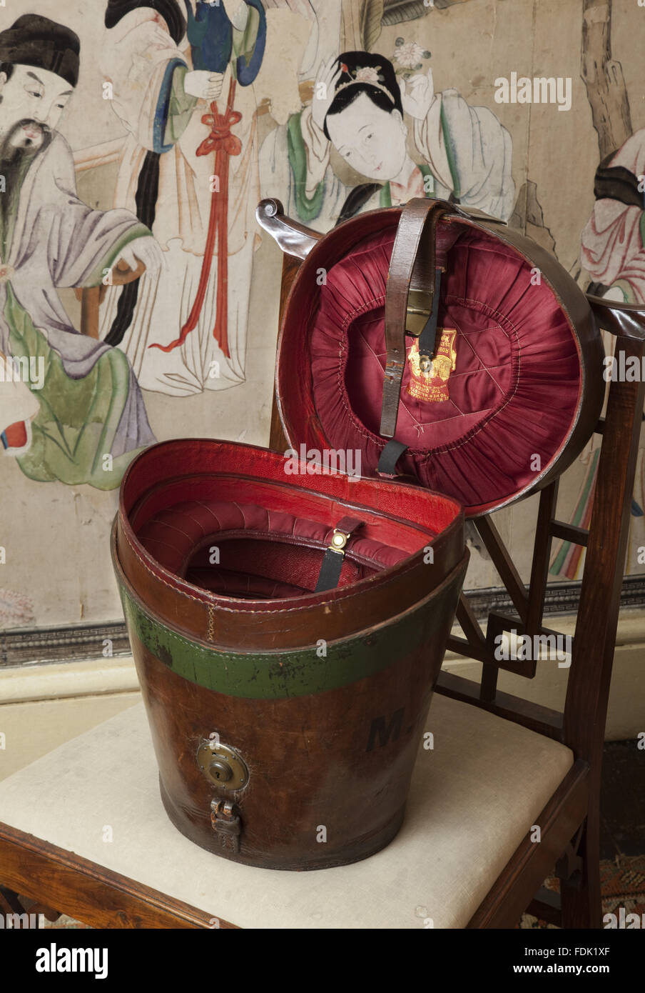 Montgomery Hat Box In The Chinese Dressing Room At Saltram Devon Stock Photo Alamy