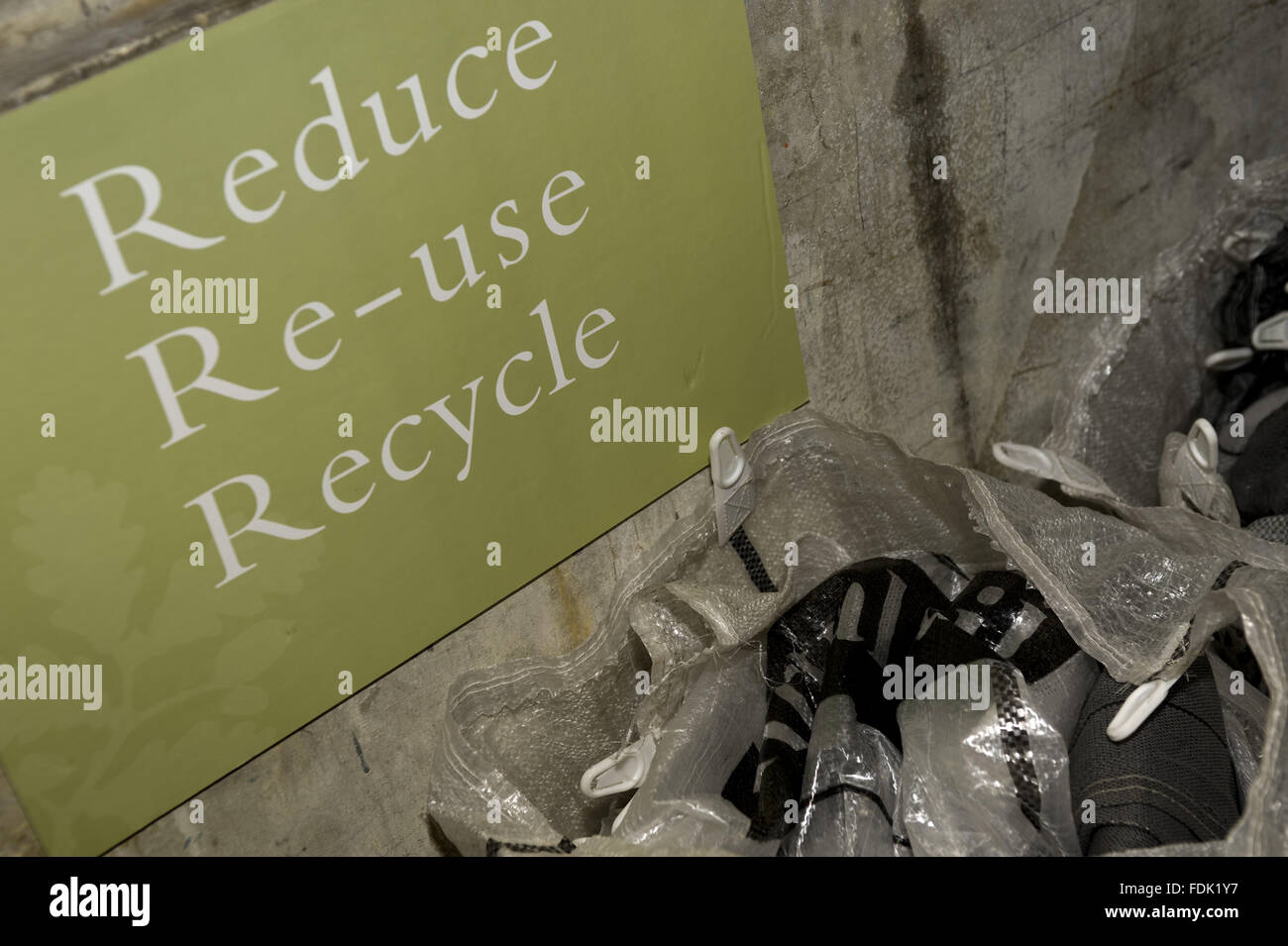 Recycling area at the Melksham Distribution Centre, Wiltshire Stock Photo Alamy