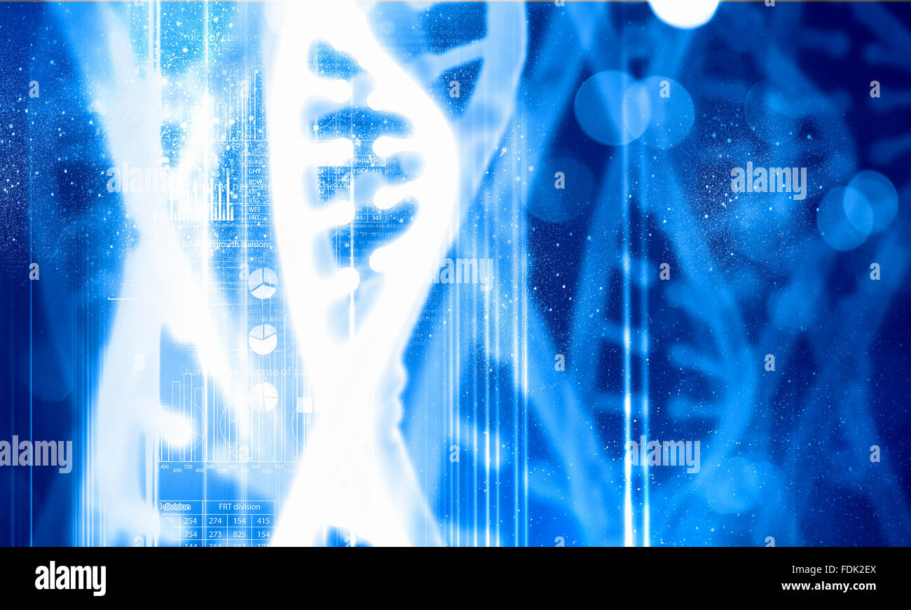 Digital high technology background with DNA molecule concept Stock ...