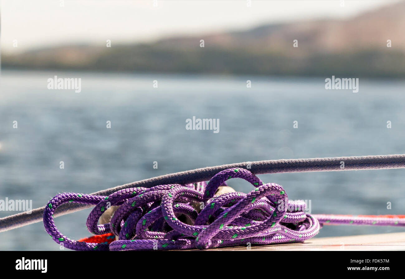 yacht the sheets Stock Photo Alamy