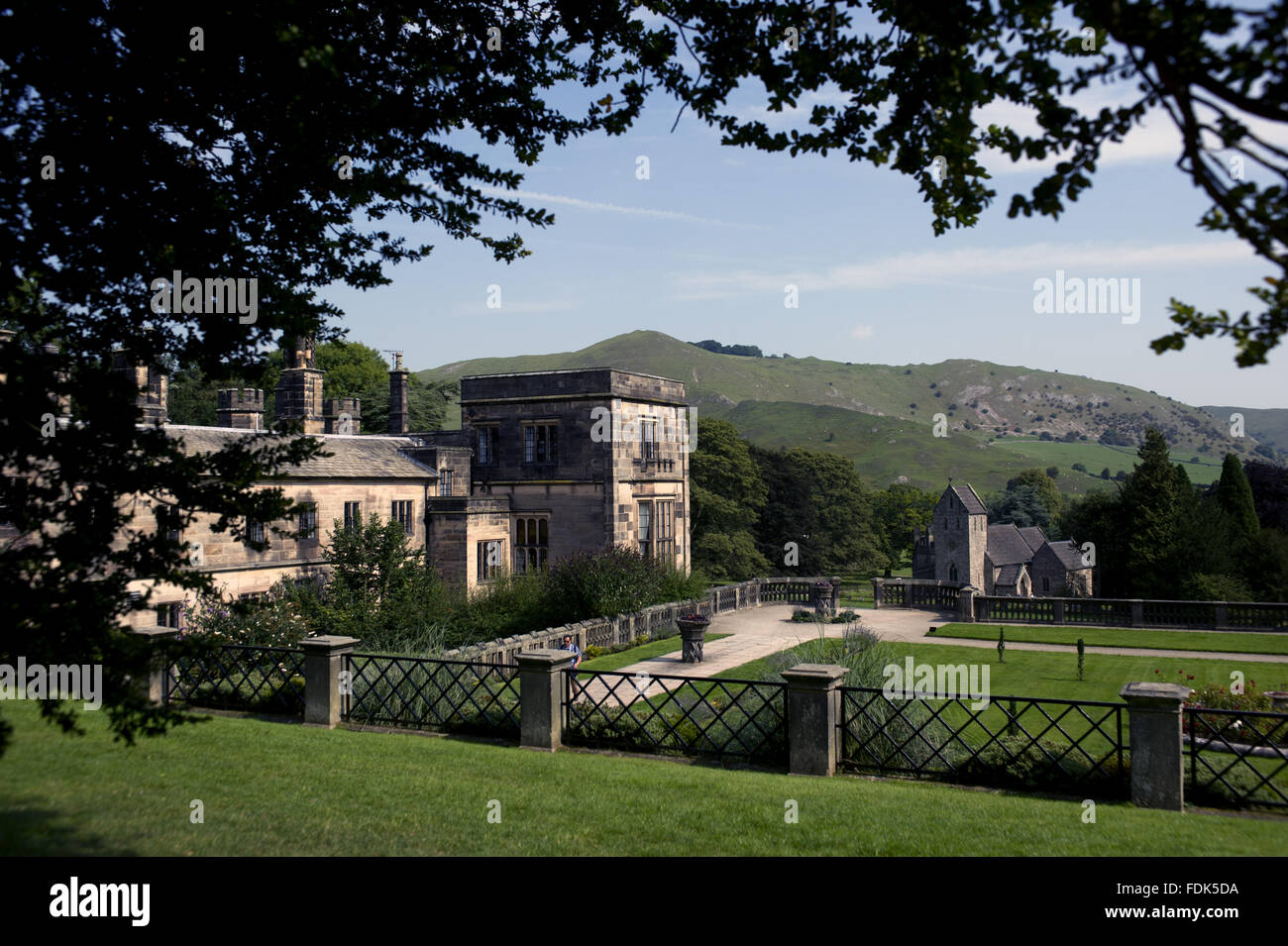Ilam Hall in Ilam Park, White Peak Estate, Derbyshire Stock Photo Alamy