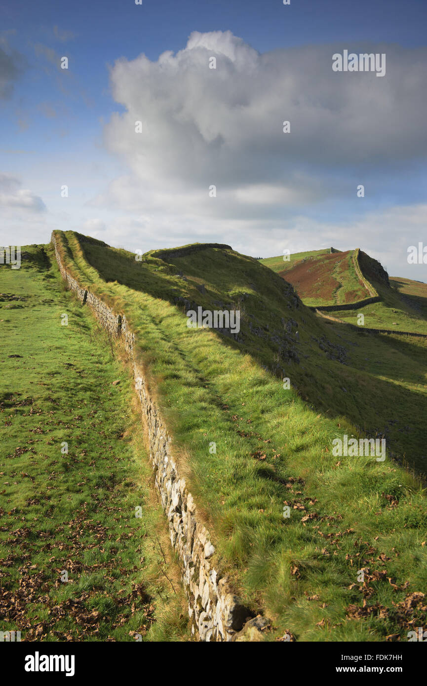 Hadrian's Wall, Northumberland. Stock Photo