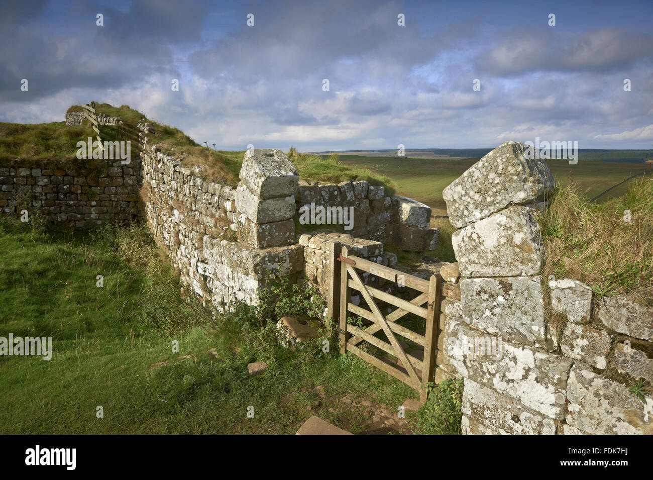 Hadrian's Wall, Northumberland. Stock Photo