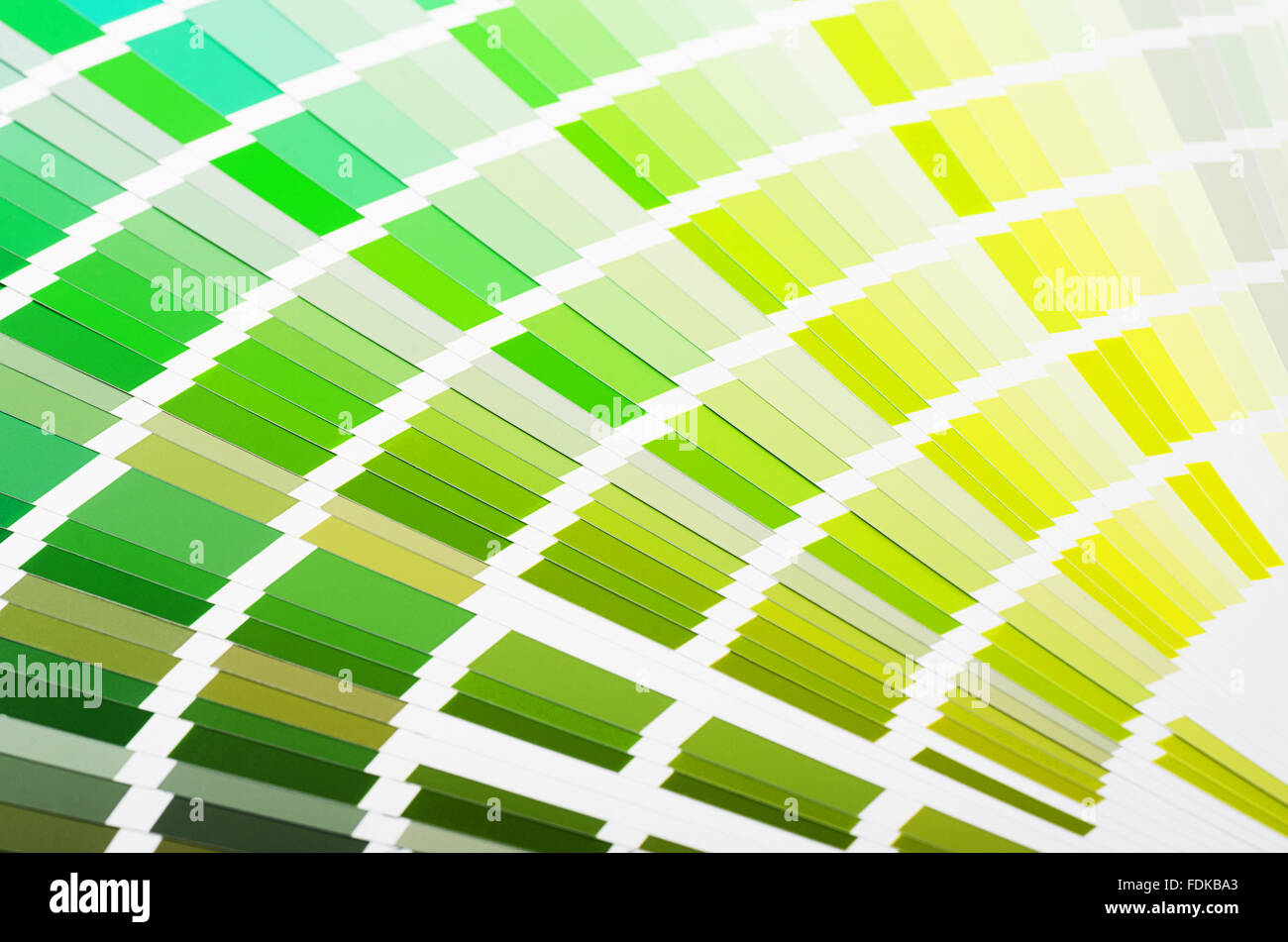 Green and yellow colors fan guide Stock Photo