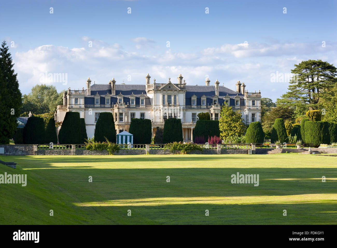 The south front of Dyffryn House, from the Great Lawn, Vale of