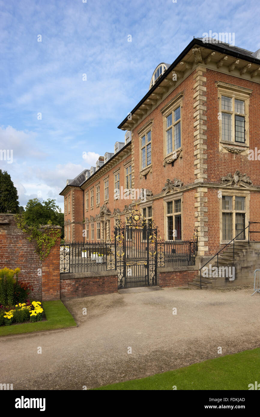 The west corner of Tredegar House, Newport, South Wales, viewed from