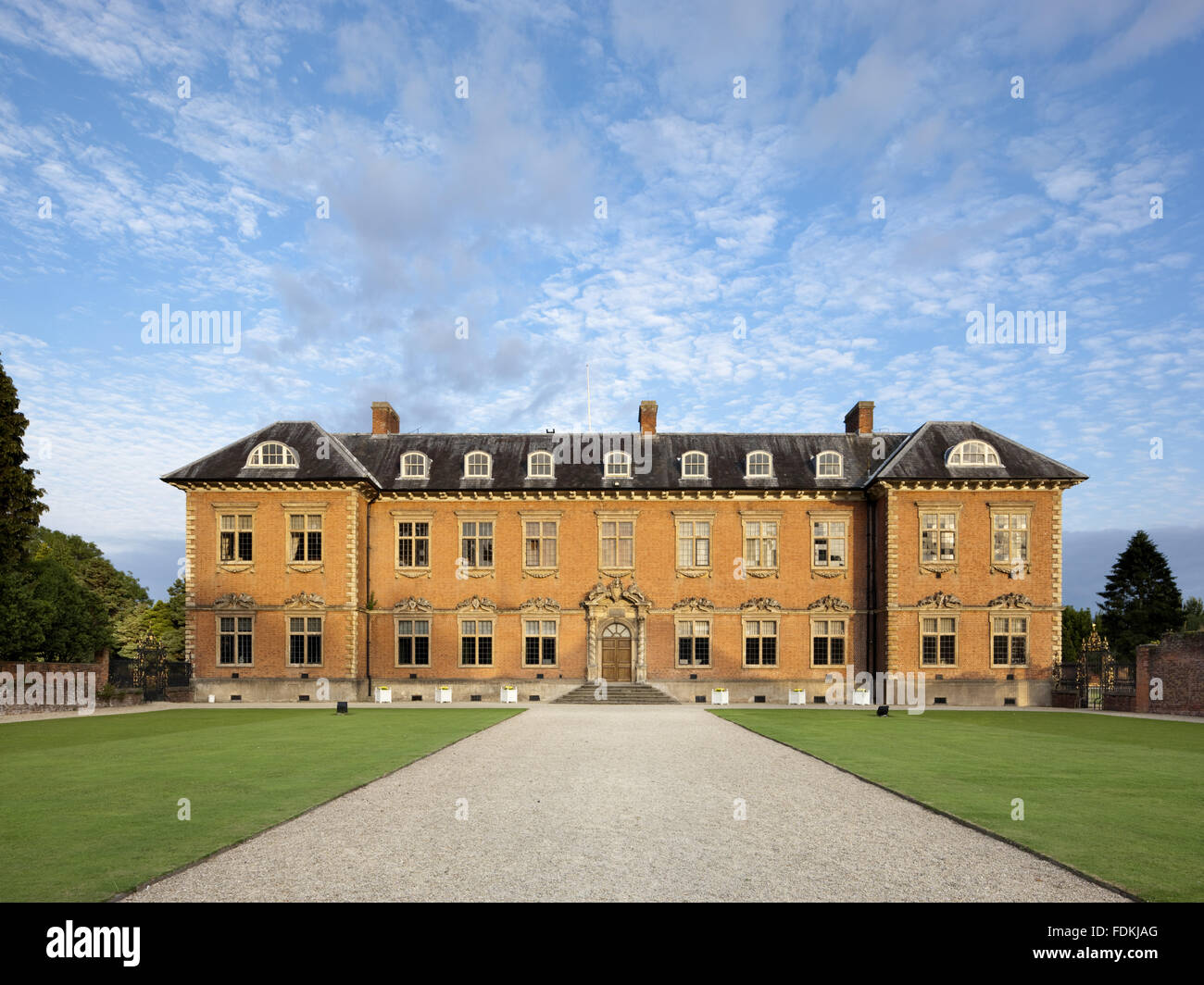 The north west front of Tredegar House, Newport, South Wales. The house