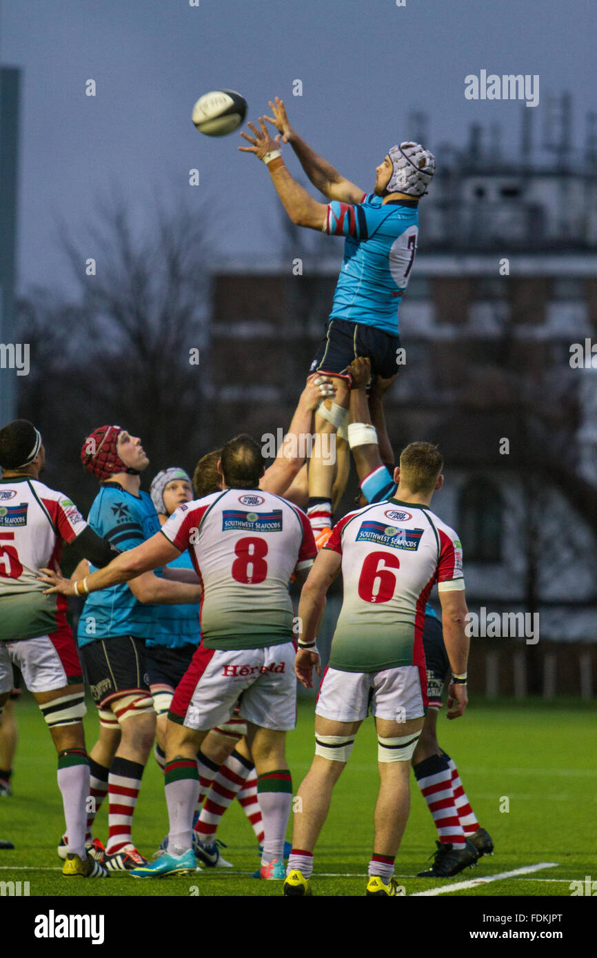 Action From The National League 1 Match Between Rosslyn Park Fc And Plymouth Albion Final Score 24 26 Stock Photo Alamy